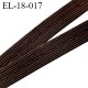 Elastique boutonnière 18 mm marron forte élasticité largeur 18 mm trou dans l'axe tout 11 mm Fabriqué en France prix au mètre