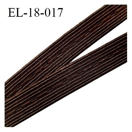 Elastique boutonnière 18 mm marron forte élasticité largeur 18 mm trou dans l'axe tout 11 mm Fabriqué en France prix au mètre