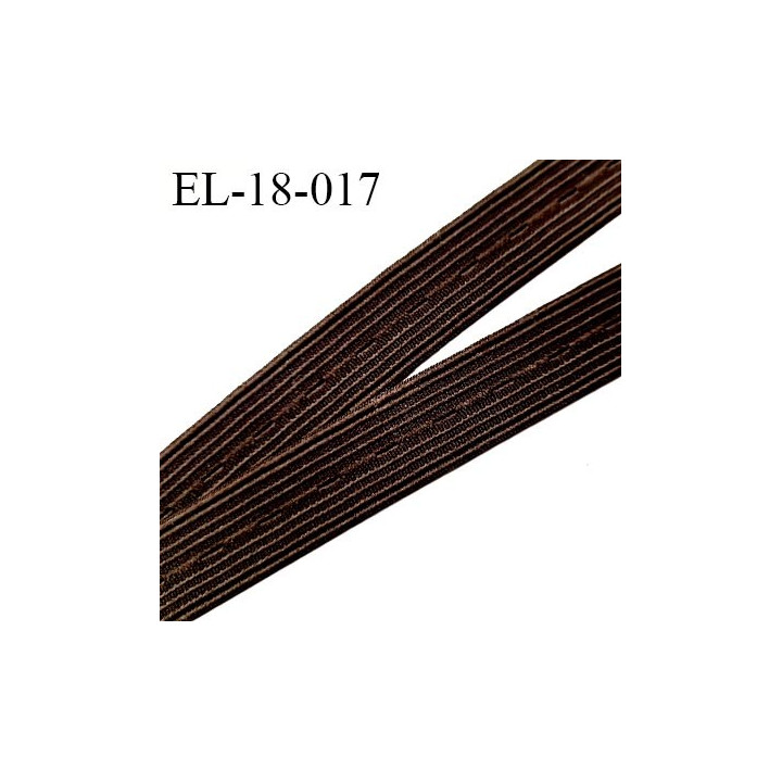 Elastique boutonnière 18 mm marron forte élasticité largeur 18 mm trou dans l'axe tout 11 mm Fabriqué en France prix au mètre