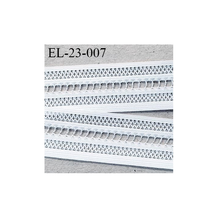 Elastique 22 mm entre deux couleur ivoire écru très bonne élasticité Fabrication Française largeur 22 mm prix au mètre