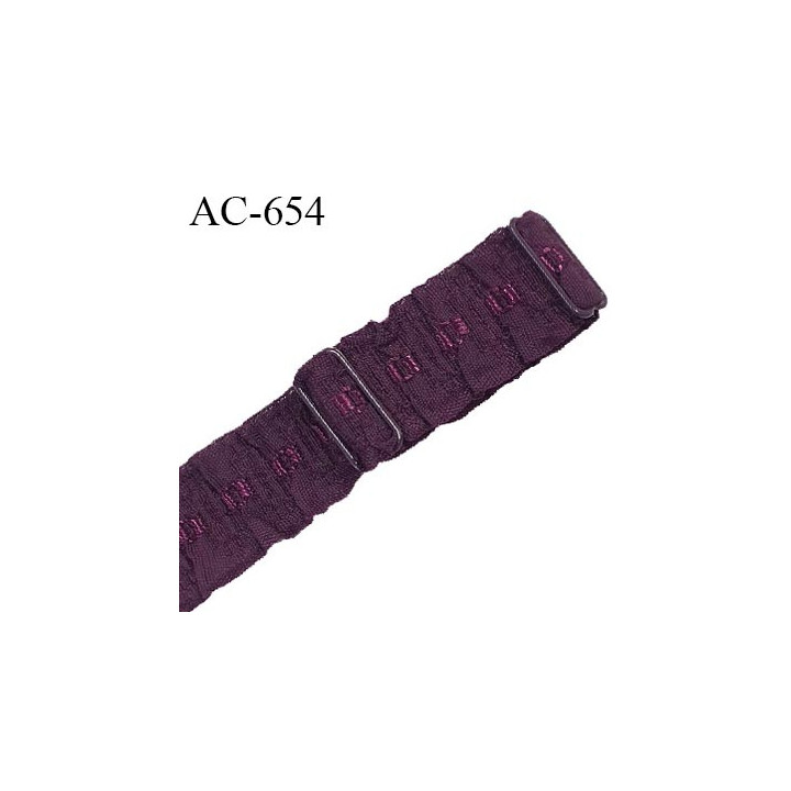 Bretelle lingerie SG 20 mm haut de gamme 2 barrettes thermolaqué couleur iris largeur 17 mm longueur 40 cm prix à l'unité