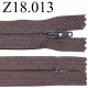 fermeture éclair longueur 18 cm couleur marron non séparable zip nylon largeur 2.5 cm