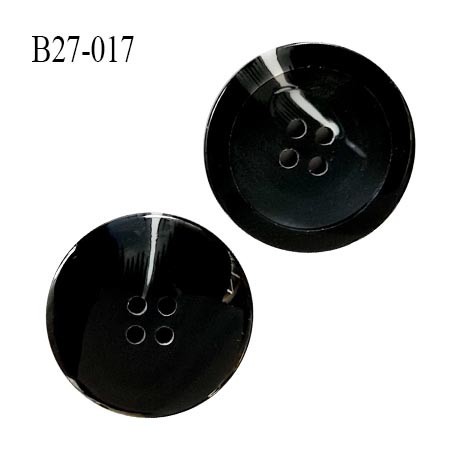 Bouton 27 mm en pvc couleur noir veiné blanc diamètre 27 mm épaisseur 6 mm prix à l'unité