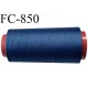 CONE de 1000 m de fil mousse polyamide fil n° 125 couleur bleu longueur de 1000 mètres bobiné en France