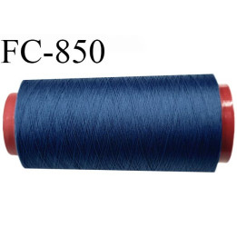 CONE de 2000 m de fil mousse polyamide fil n° 125 couleur bleu  longueur de 2000 mètres bobiné en France