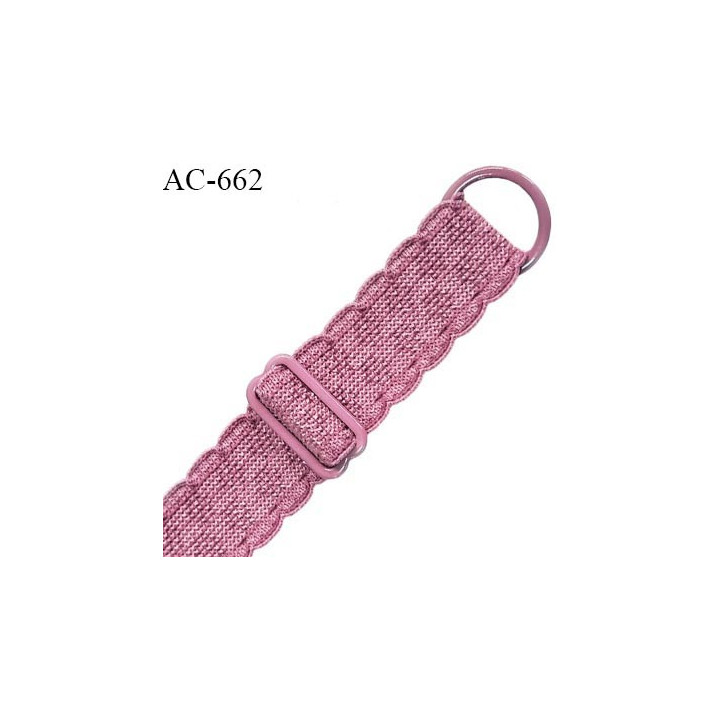 Bretelle 20 mm lingerie SG couleur rose ballerine très haut de gamme grande marque longueur 30.5 cm prix à la pièce