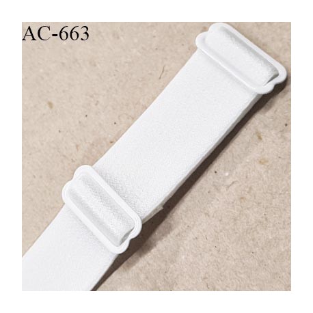 Bretelle 25 mm lingerie SG couleur blanc brillant très haut de gamme fabrication France longueur 32.5 cm prix à la pièce