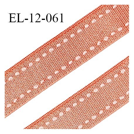 Elastique 12 mm lingerie haut de gamme couleur pêche melba satiné largeur 12 mm prix au mètre