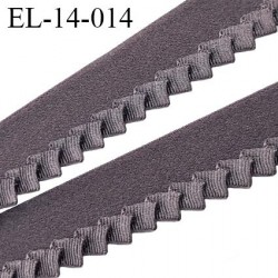 Elastique picot 14 mm + 3.5 mm picot bretelle lingerie doux couleur taupe largeur élastique 14 mm prix au mètre