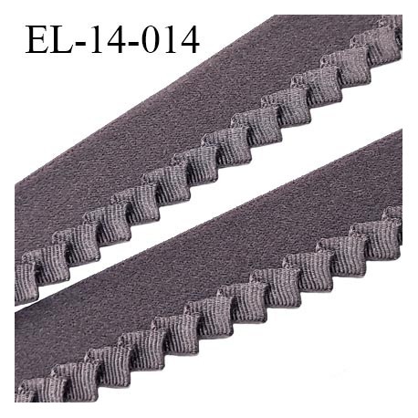 Elastique picot 14 mm + 3.5 mm picot bretelle lingerie doux couleur taupe largeur élastique 14 mm prix au mètre