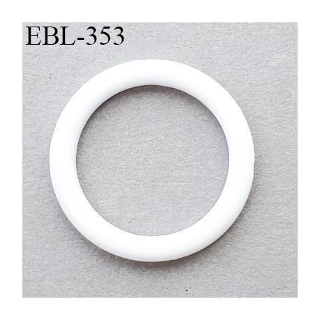 Anneau de réglage 12 mm en pvc couleur blanc diamètre intérieur 14 mm diamètre extérieur 17.5 mm épaisseur 2 mm