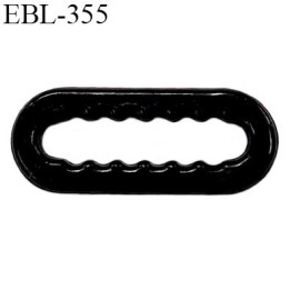 Réglette 12 mm réglage de bretelle soutien gorge pvc noir avec picot pour bloquer la bretelle largeur intérieur 12 mm