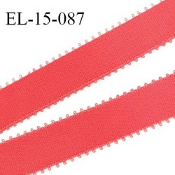 élastique picot 15 mm couleur rose praline brillant superbe haut de gamme largeur 15 mm prix au mètre
