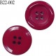 Bouton 22 mm en pvc 4 trous couleur rose fushia prix à l'unité