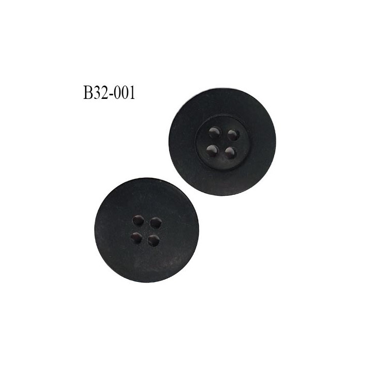 Bouton 32 mm couleur anthracite 4 trous diamètre 32 mm épaisseur 5 mm prix à l'unité