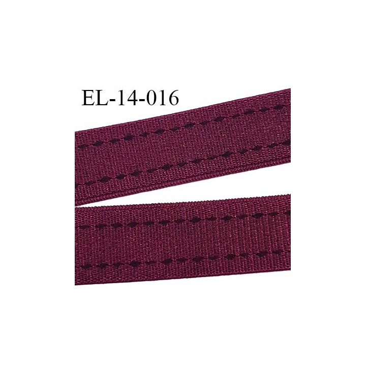 élastique 14 mm couleur  avec surpiqure haut de gamme très doux largeur 14 mm très joli prix au mètre