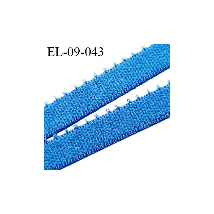 Elastique 9 mm picot lingerie haut de gamme couleur bleu roy Fabrication en France largeur 9 mm prix au mètre