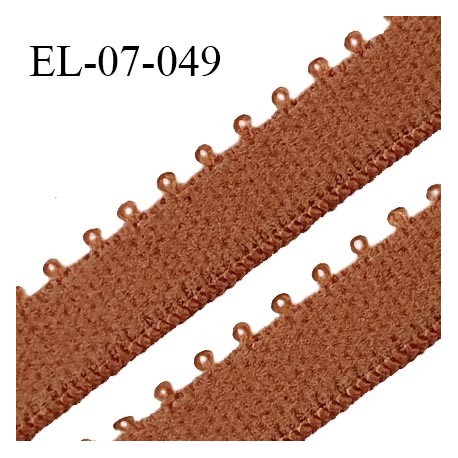 Elastique 7 mm bretelle et lingerie couleur terracotta largeur 7 mm haut de gamme Fabriqué en France prix au mètre