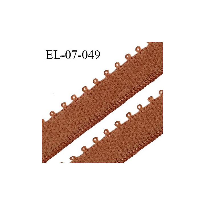 Elastique 7 mm bretelle et lingerie couleur terracotta largeur 7 mm haut de gamme Fabriqué en France prix au mètre