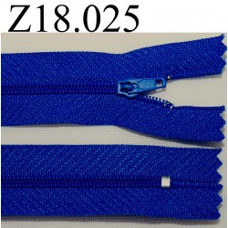 fermeture zip à glissière longueur 18 cm couleur bleu non séparable zip nylon largeur 2.5 cm