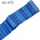 Bretelle 18 mm lingerie SG haut de gamme grande marque couleur bleu 2 barrettes largeur 18 mm longueur 37 cm prix à la pièce
