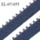 Elastique 7 mm bretelle et lingerie couleur encre bleue largeur 7 mm haut de gamme Fabriqué en France prix au mètre