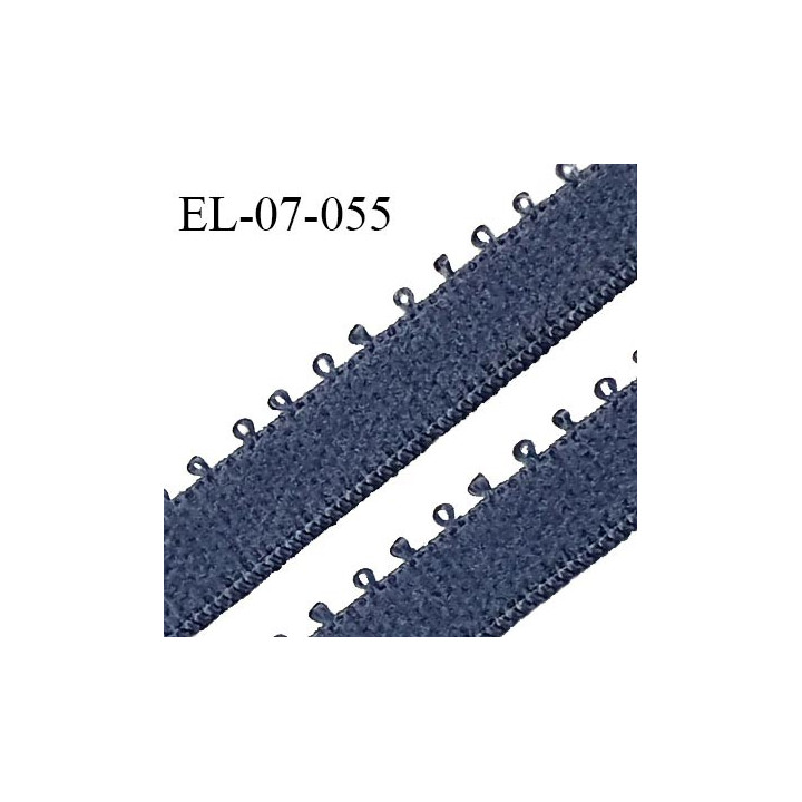 Elastique 7 mm bretelle et lingerie couleur encre bleue largeur 7 mm haut de gamme Fabriqué en France prix au mètre