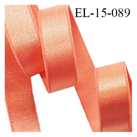 Elastique 16 mm bretelle et lingerie couleur goyave brillant fabriqué en France pour une grande marque prix au mètre