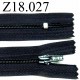 fermeture éclair longueur 18 cm couleur bleu foncé non séparable zip nylon largeur 2.5 cm