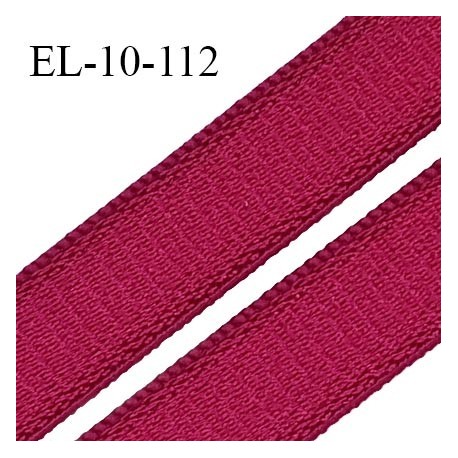 Elastique 10 mm lingerie haut de gamme couleur rubis brillant bonne élasticité fabriqué en France largeur 10 mm prix au mètre