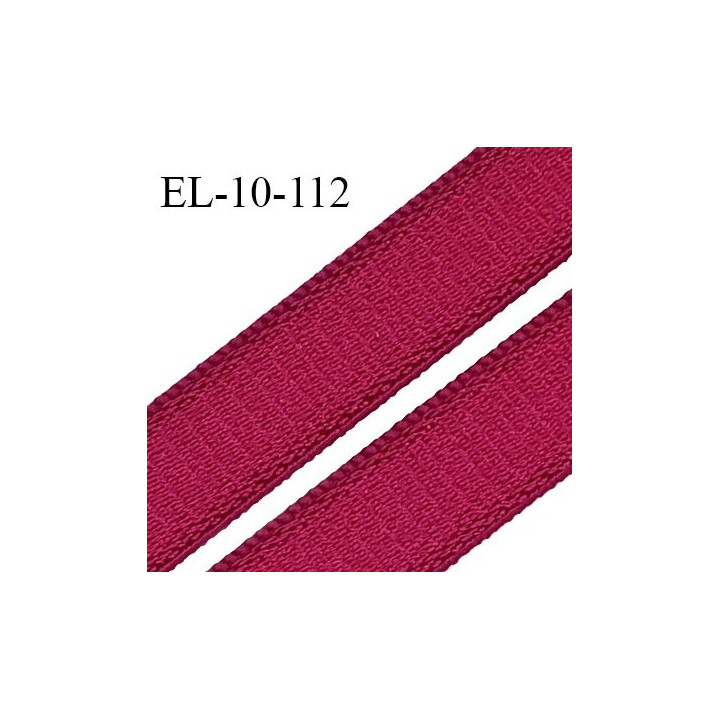 Elastique 10 mm lingerie haut de gamme couleur rubis brillant bonne élasticité fabriqué en France largeur 10 mm prix au mètre