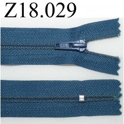 fermeture zip à glissière longueur 18 cm couleur bleu non séparable zip nylon largeur 2.5 cm