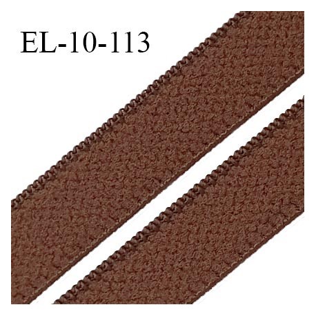 Elastique 10 mm lingerie haut de gamme fabriqué en France couleur marron chocolat élastique souple largeur 10 mm prix au mètre