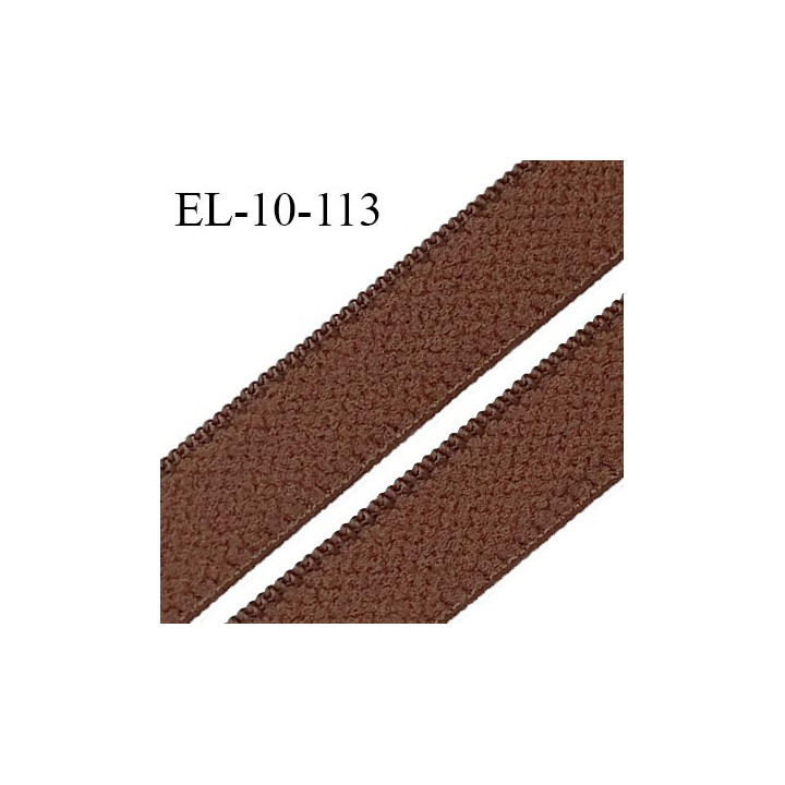Elastique 10 mm lingerie haut de gamme fabriqué en France couleur marron chocolat élastique souple largeur 10 mm prix au mètre