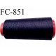 Cone de fil mousse polyester fil n° 110 couleur bleu tirant sur le violet haut de gamme cone de 1000 mètres bobiné en France