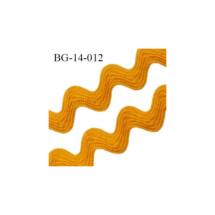 Ruban galon croquet serpentine galon plat largeur 14 mm couleur jaune orangé prix au mètre