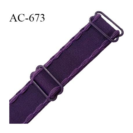 Bretelle 20 mm lingerie SG haut de gamme grande marque couleur chianti 2 barrettes largeur 20 mm longueur 42 cm prix à la pièce
