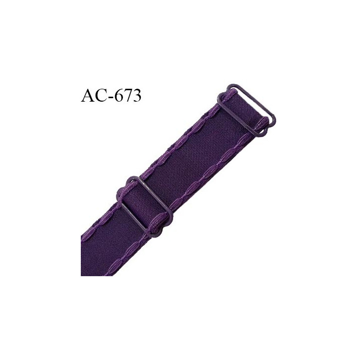 Bretelle 20 mm lingerie SG haut de gamme grande marque couleur chianti 2 barrettes largeur 20 mm longueur 42 cm prix à la pièce