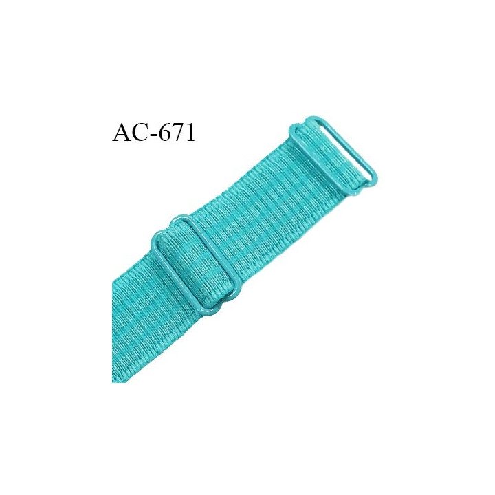 Bretelle 25 mm lingerie SG haut de gamme grande marque couleur horizon 2 barrettes largeur 25 mm longueur 42 cm  prix à la pièce