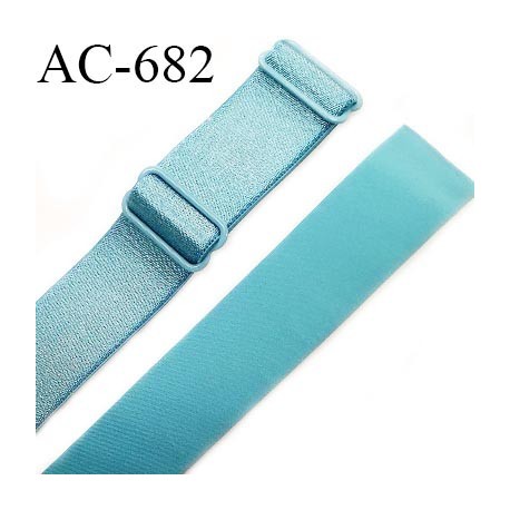Bretelle 25 mm lingerie SG haut de gamme grande marque couleur bleu polaire 2 barrettes prix à la pièce