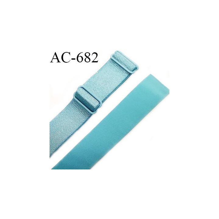 Bretelle 25 mm lingerie SG haut de gamme grande marque couleur bleu polaire 2 barrettes prix à la pièce