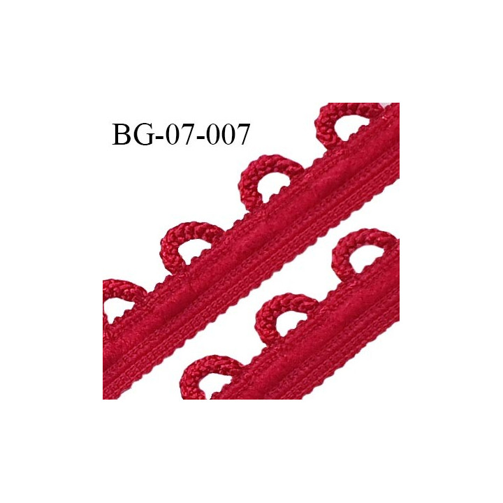 Galon boutonnière 7 mm spécial lingerie couleur rubis grande marque fabriqué en France prix au mètre