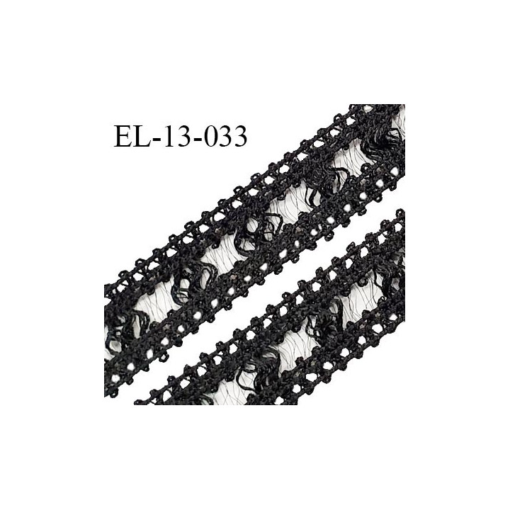 Elastique 13 mm style dentelle haut de gamme fabriqué en France couleur noir largeur 13 mm prix au mètre