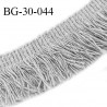 Galon franges 30 mm coton couleur gris largeur de bande 8 mm + 22 mm de franges prix au mètre