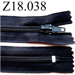 fermeture zip à glissière longueur 18 cm couleur noir non séparable zip nylon largeur 2.5 cm