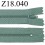 fermeture éclair longueur 18 cm couleur gris vert non séparable zip nylon largeur 2.5 cm