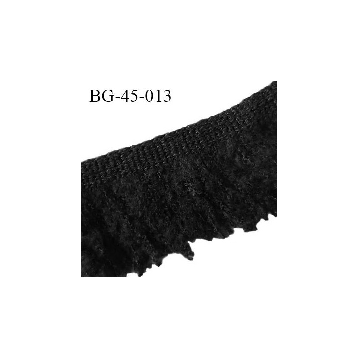 Galon franges 45 mm couleur noir largeur bande 10 mm + 35 mm de franges prix au mètre
