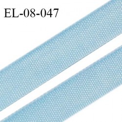 Elastique 8 mm plat fin polyamide élasthanne spécial lingerie de marque fabriqué en France couleur bleu prix au mètre
