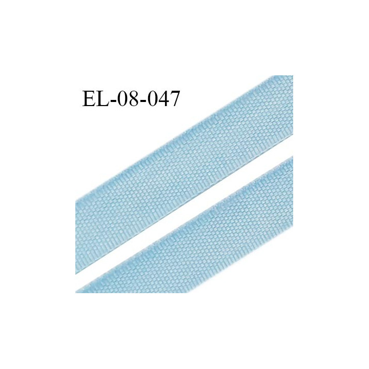 Elastique 8 mm plat fin polyamide élasthanne spécial lingerie de marque fabriqué en France couleur bleu prix au mètre