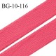 Devant bretelle 10 mm en polyamide attache bretelle rigide pour anneaux couleur rose haut de gamme prix au mètre